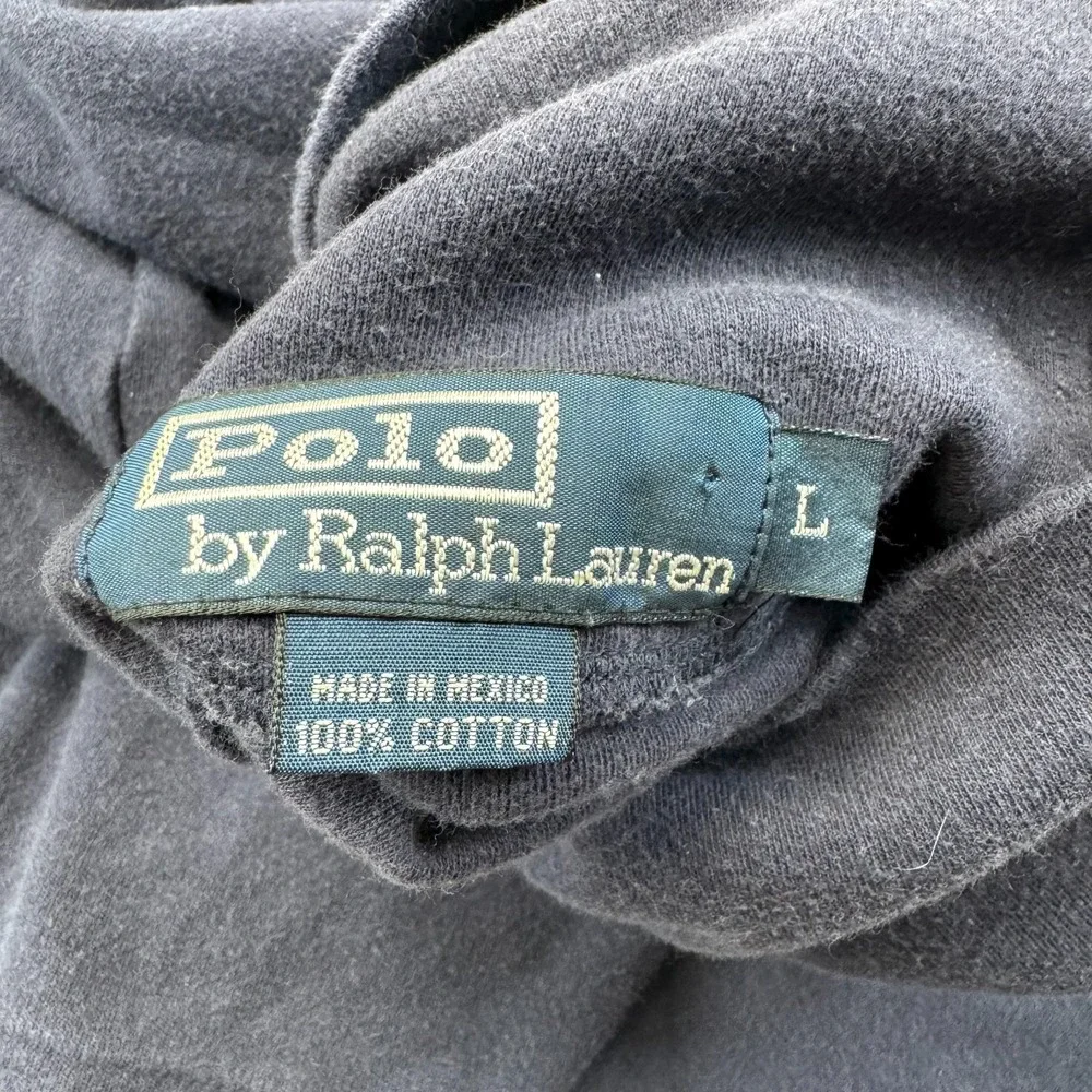 Polo Ralph Lauren Turtleneck Shirt Mens L Navy Long Sleeve Pony Logo Pullover